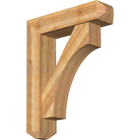 Ekena Millwork Westlake Craftsman Rough Sawn Bracket w/ Offset Brace, Western Red Cedar, 8"W x 32"D x 40"H BKT0806X32X40WTL04RWR